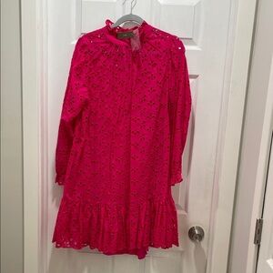 J. Crew Ruffle Beck Mini Dress in Eyelet